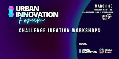 Image principale de Challenge Ideation Workshops @ Urban Innovation Forum 2023