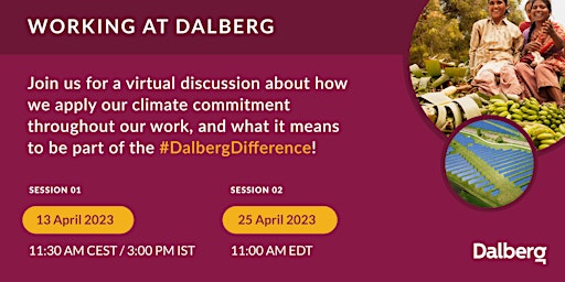 Working at Dalberg Webinar - Info Session (13 April 2023 - 11:30am CEST))