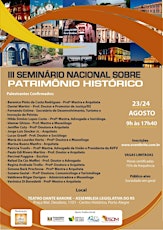 Imagem principal do evento III Seminário Nacional sobre Patrimônio Histórico