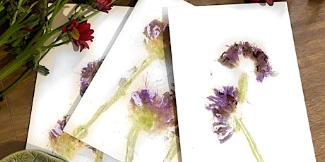 Using Fresh Blooms to Print on Greeting Cards Workshop