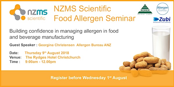 NZMS Scientific Food Allergen Seminar 2018 - Christchurch
