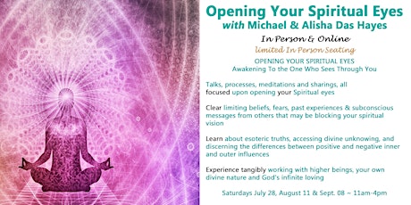 OPENING YOUR SPIRITUAL EYES-Awakening to the One Who Sees Through You primary image