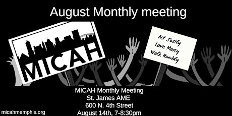 August MICAH Monthly Meeting primary image