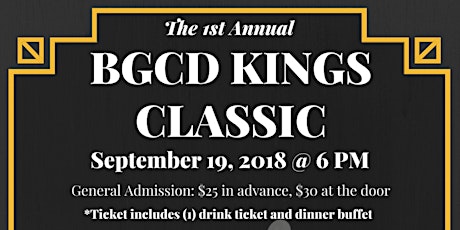 1st ANNUAL BGCD KINGS BOWLING CLASSIC primary image