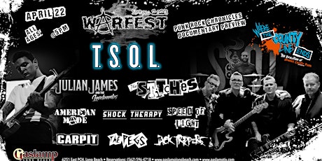 WARFEST SPRING 2023 ft TSOL, Julian James & The Lovebombs and The Stitches