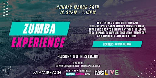 Zumba w/ Alison DeBose at Miami Beach Fitness Festival