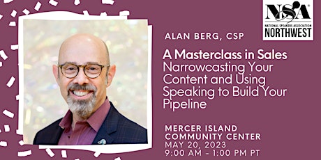 Alan Berg, CSP: A Masterclass in Sales primary image