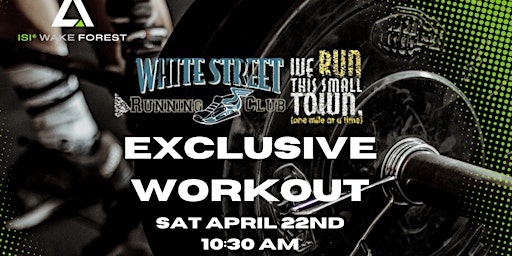 White Street Run Club X ISI Elite Training Exclusive Session.