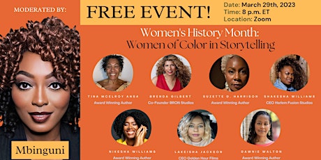 Women's History Month: Women of Color in Storytelling Panel