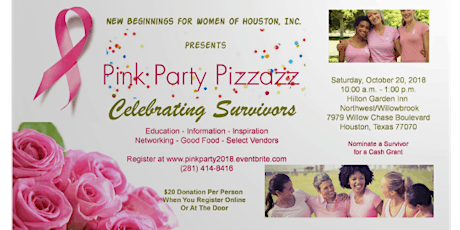 Pink Party Pizzazz Presented by New Beginnings For Women of Houston primary image