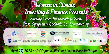Women in Climate Investing & Finance - Being Green by Investing Green