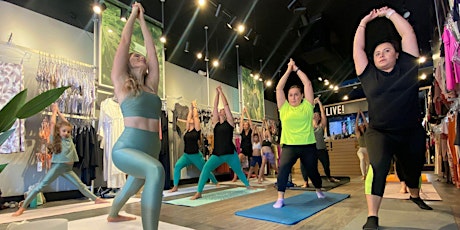 Free Yoga Class at Live Miami Store  Lincoln Rd Miami Beach