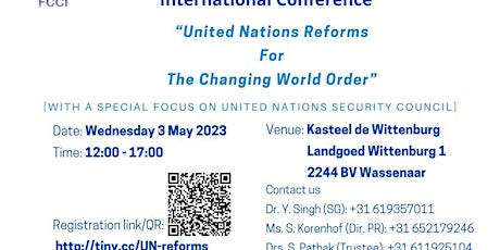International Conference– UN Reforms for the Changing World Order