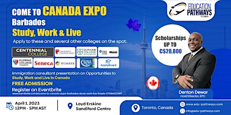 COME TO CANADA EXPO - BARBADOS - STUDY, WORK & LIVE
