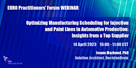 Manufacturing Scheduling for Injection and Paint Lines in Automotive