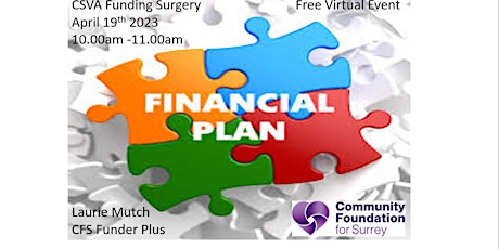 CSVA Funding Surgery April 19th 23 - Financial Planning primary image