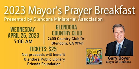 Imagen principal de 2023 - Glendora Mayor’s Prayer Breakfast