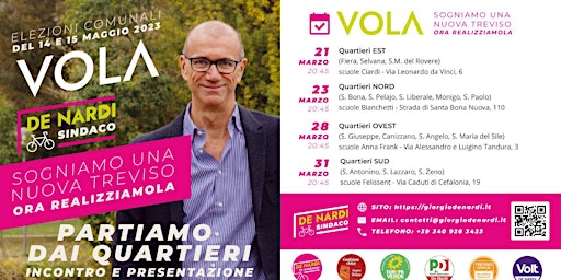 De Nardi candidato sindaco a Treviso incontra i cittadini  quartiere Nord