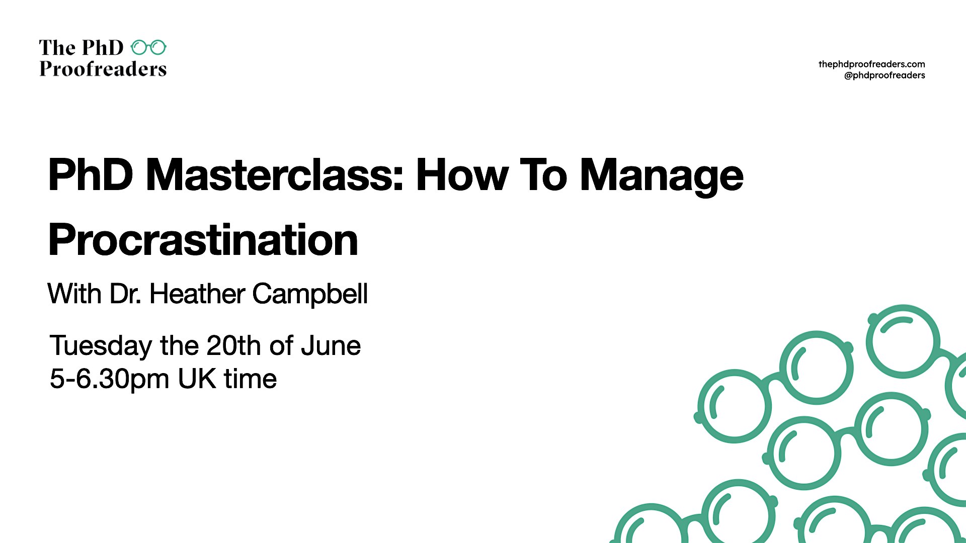 PhD Masterclass: How To Manage Procrastination