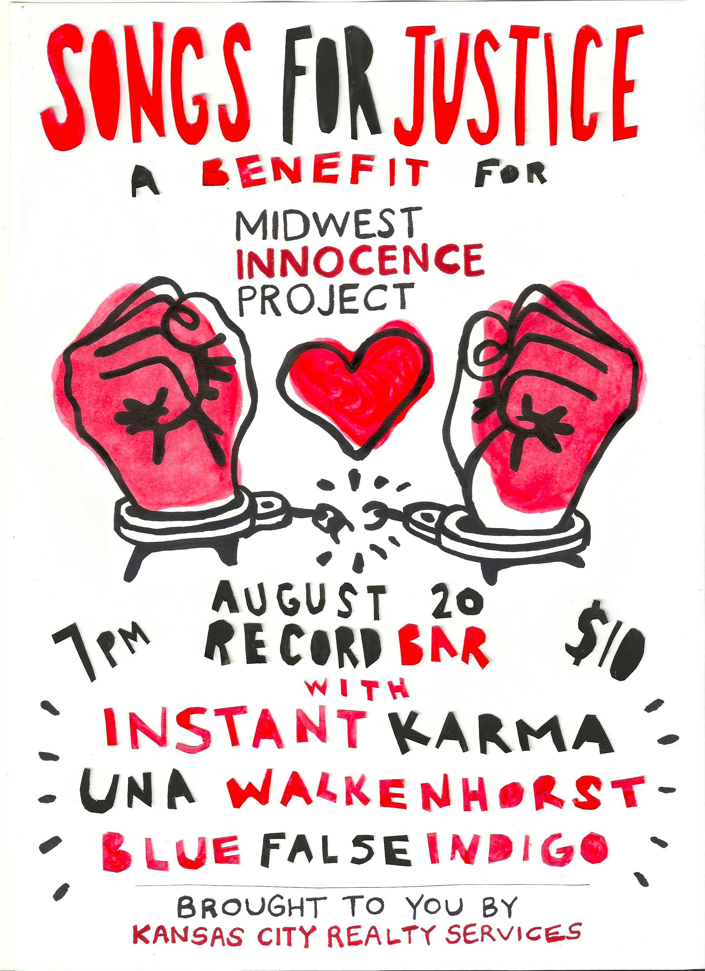 Midwest Innocence Project Benefit - Blue False Indigo, Una Walkenhorst and Instant Karma