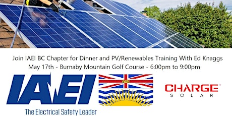 May 17th PV/Renewables Seminar and Dinner meeting