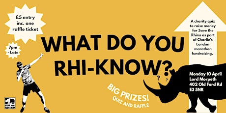 What Do You Rhi-Know? Charity Pub Quiz!