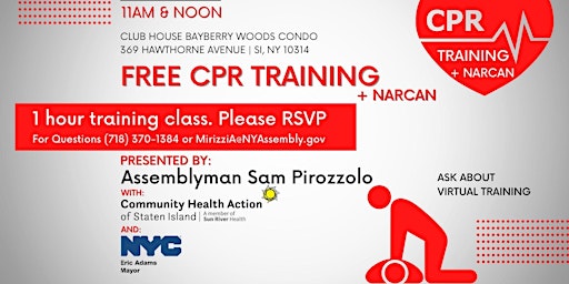 CPR & Narcan Training Sponsored by Assemblyman Sam Pirozzolo