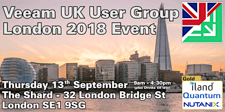 Veeam UK User Group - London, Sept, 2018 primary image