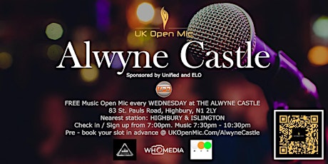 Hauptbild für UK Open Mic @  Alwyne Castle / HIGHBURY / ISLINGTON / DALSTON / FINSBURY