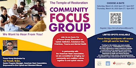Community Focus Group to End Opioid Misuse