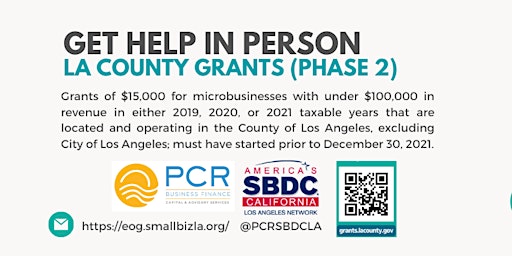 Get Help With Your Application: LA County Grant Phase II (EOG)