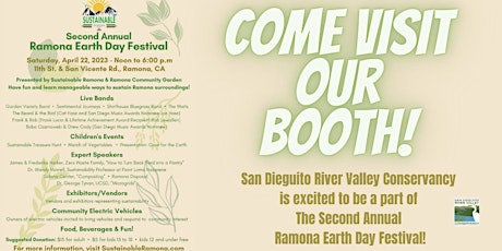 SDRVC Education booth at Second Annual Ramona Earth Day Festival!