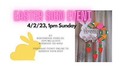 Craft and Clink - Easter Sign
