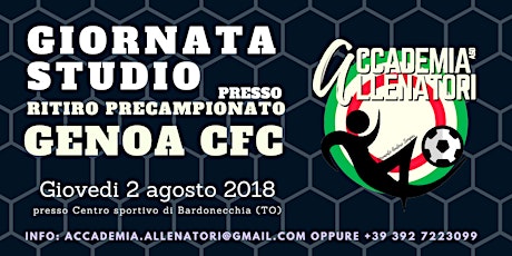 Immagine principale di Giornata studio presso ritiro precampionato Genoa CFC di Mister Davide Ballardini 