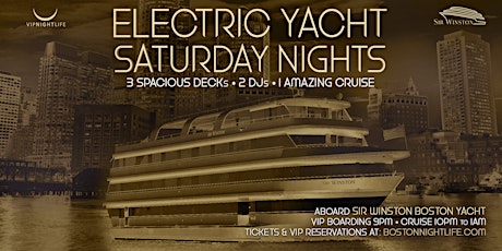 Electric Yacht  Saturday Nights - Boston Nightlife Party Cruise