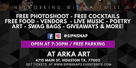FREE PHOTOSHOOT+ FREE COCKTAILS & FOOD  #SipNSnap -  Where Bosses Connect primary image