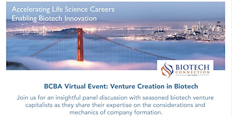 BCBA Virtual Event: Venture Creation in Biotech