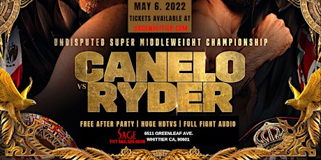 CANELO vs. RYDER Viewing Party @ SAGE