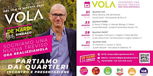 De Nardi candidato sindaco a Treviso incontra i cittadini  quartiere Sud