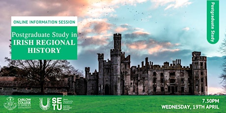 Information Session: Postgraduate Study in Irish Regional History primary image