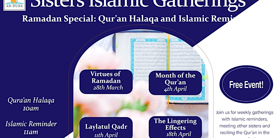 Sisters Islamic Gatherings – Ramadan Special