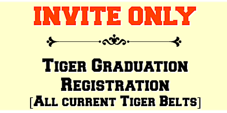 Graduation Registration: Tiger Belts [current Tiger White - Tiger Black] primary image