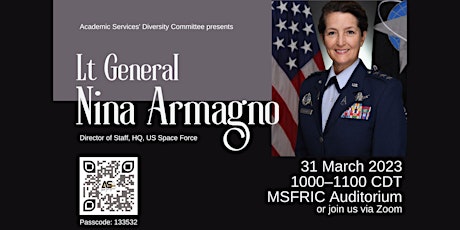 Celebrating Women's History Month: with Lt General Nina Armagno, USSF