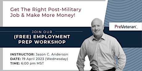 (FREE) Employment Prep Workshop for Transitioning Military + Mil Spouses
