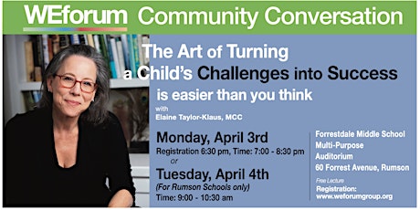 Rumson Schools:  Help for Parents Raising Complex Kids and Teens:APRIL 4th