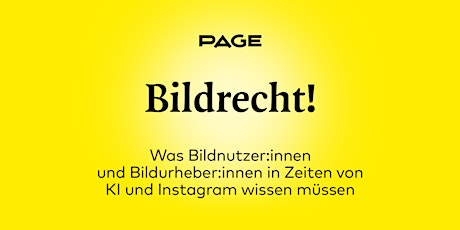 PAGE Webinar »Bildrecht!« mit Eva Gabriel-Jürgens