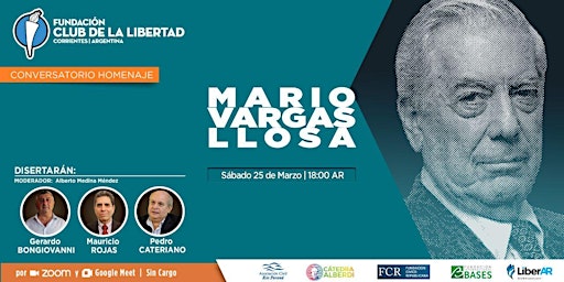 Homenaje a Mario Vargas Llosa, sábado 25 de marzo, 18 hs