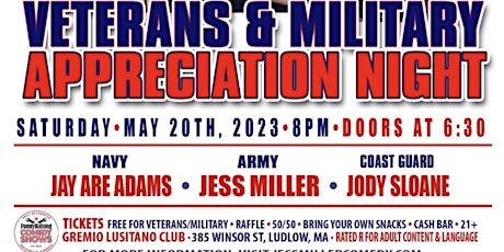 Veterans & Military Comedy Appreciation Night