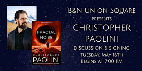 Christopher Paolini celebrates FRACTAL NOISE at Barnes & Noble-Union Square
