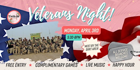 Veterans Night  @ THRōW Social Delray Beach!